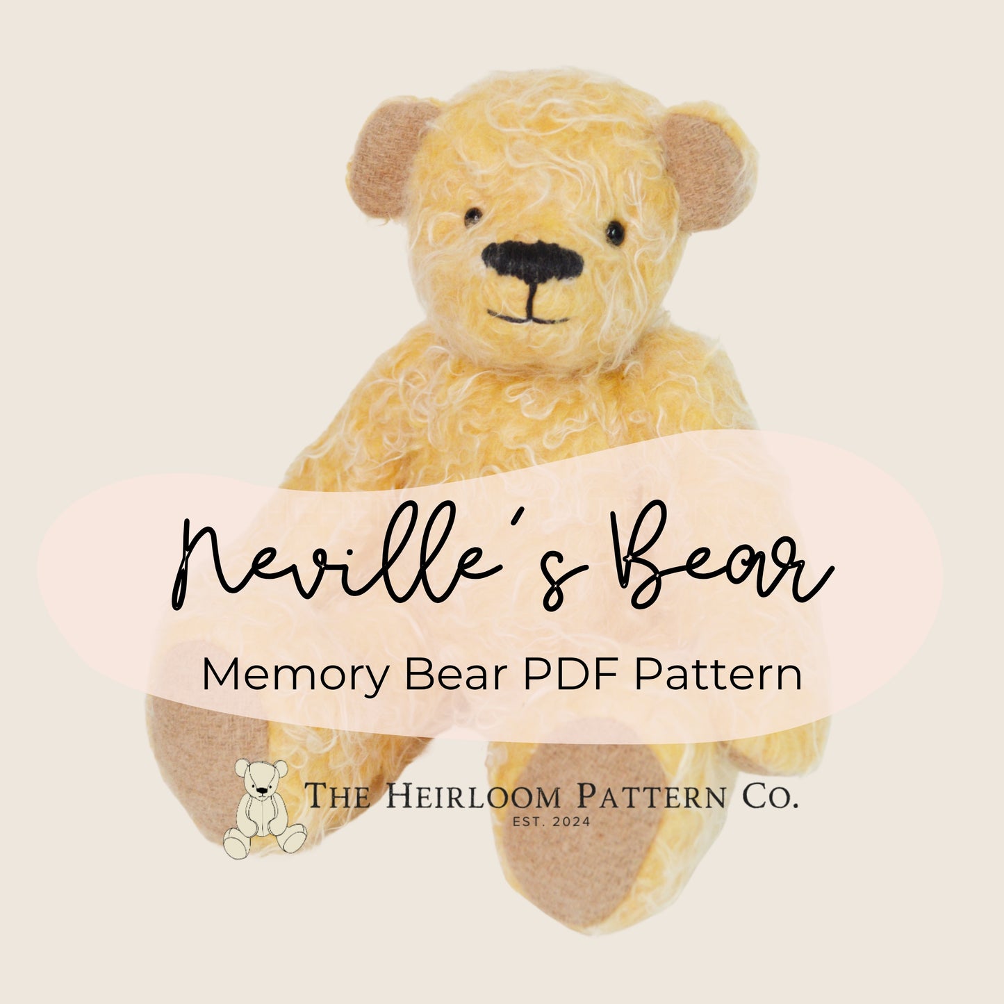 Neville's Bear Sewing Pattern - PDF
