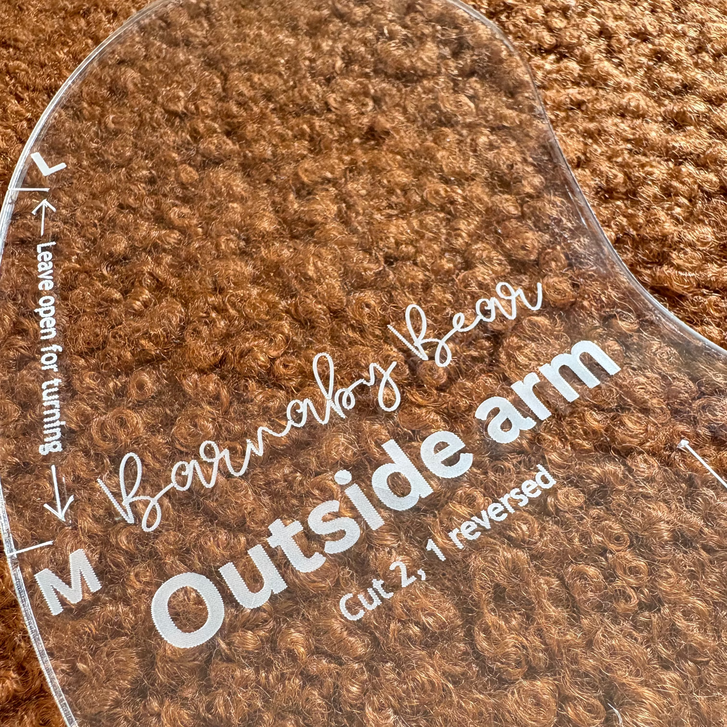 Barnaby Bear Acrylic Template