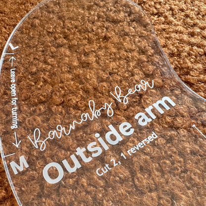 Barnaby Bear Acrylic Template
