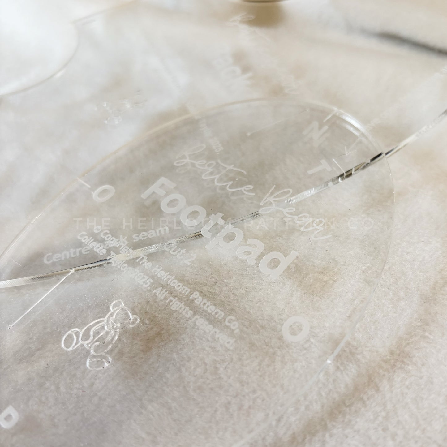 Bertie Bear Acrylic Pattern Template