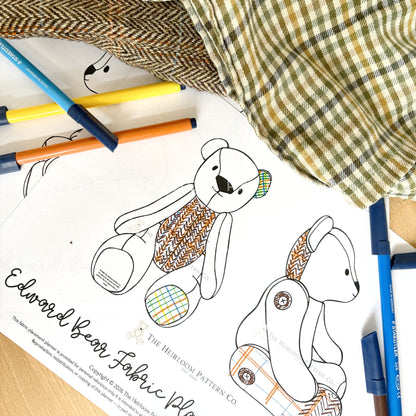 Memory Bear Edward Fabric Placement Planner | PDF
