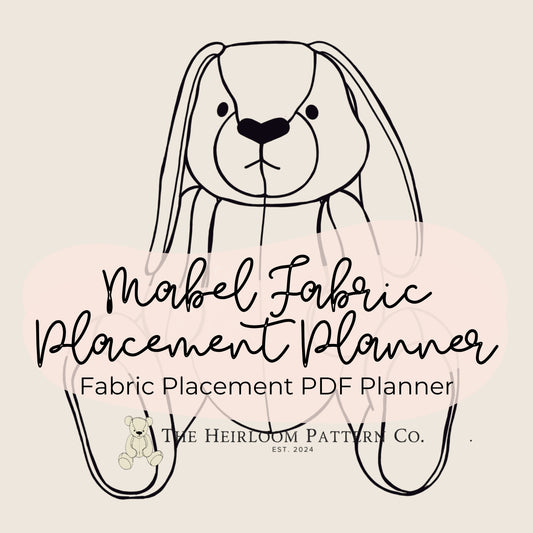 Digital Memory Bunny Planner fabric placement