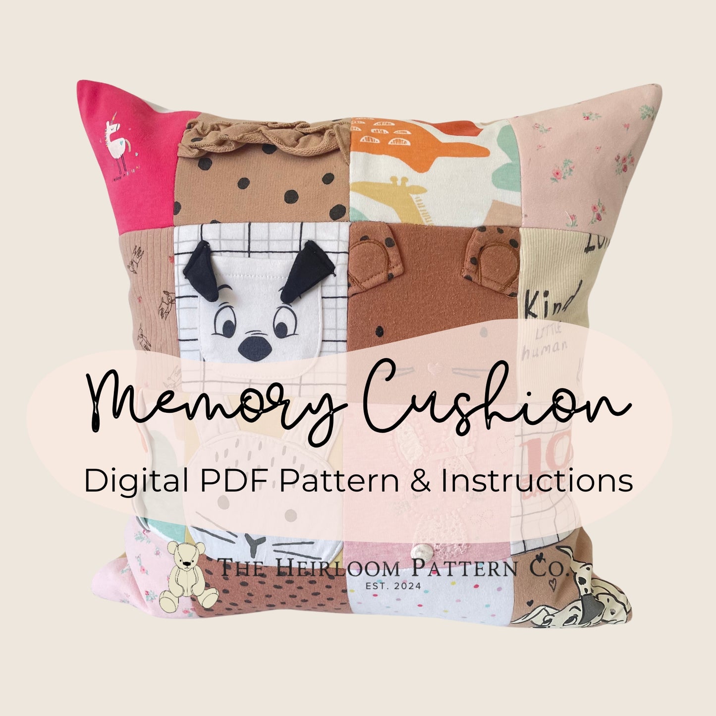 Memory Cushion guide the heirloom pattern co