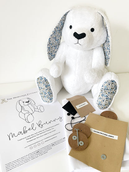 mini memory bear bunny kit with pattern for Mabel