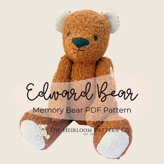 Edward Memory Bear Sewing Pattern - PDF