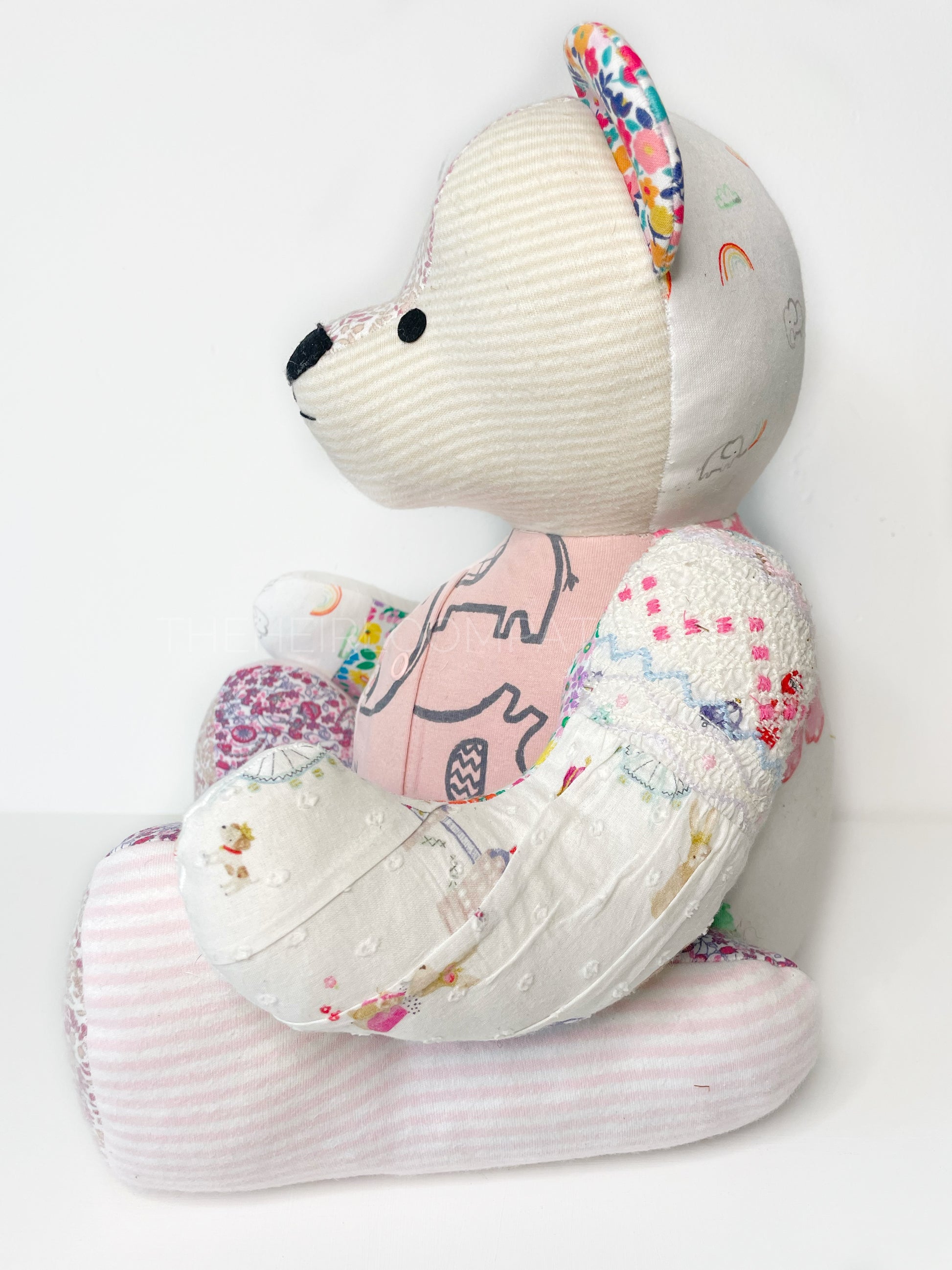 Side view of the Bertie Memory Bear
